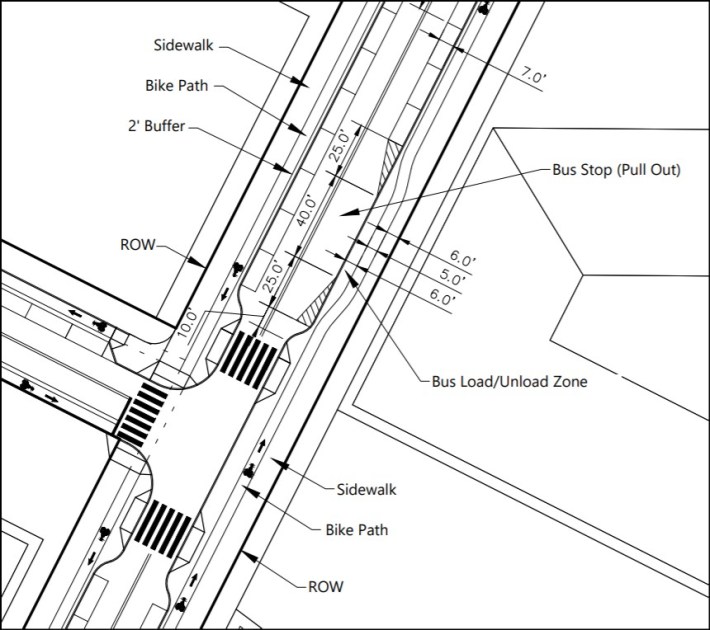 A sketch of a proposed "Main Street," which would traverse a 2/3-mile mixed-use district through the heart of the proposed Suffolk Downs development in East Boston and Revere. Courtesy of the BPDA.