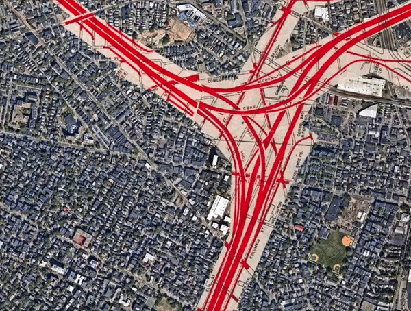 Inman Square NW Expressway/Inner Belt Plan