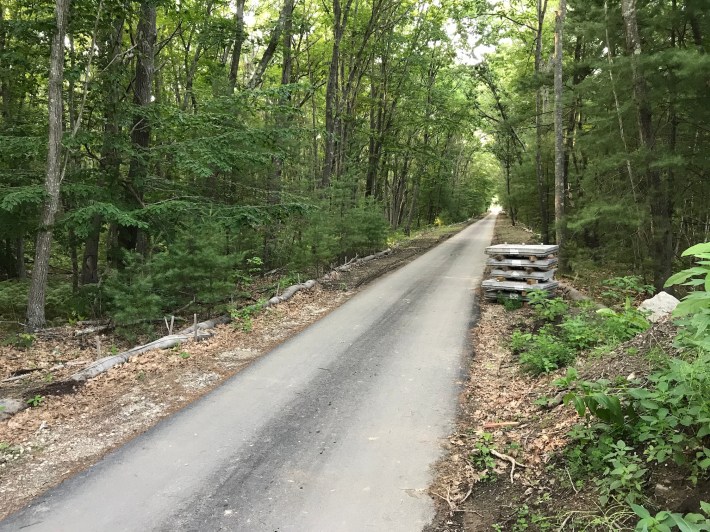 Construction on the Eastern Marsh Trail in Salisbury, pictured in July 2020. The project will connect Salisbury's riverfront on the Merrimack River to the New Hampshire border.