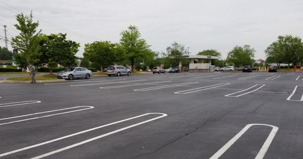 An empty parking lot. Courtesy of the U.S. Geological Survey.