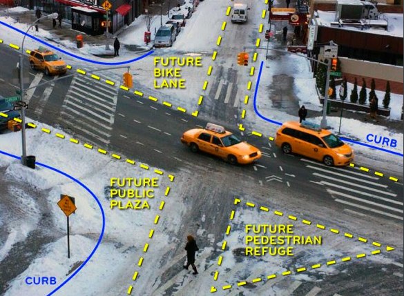 'Sneckdown' illustration