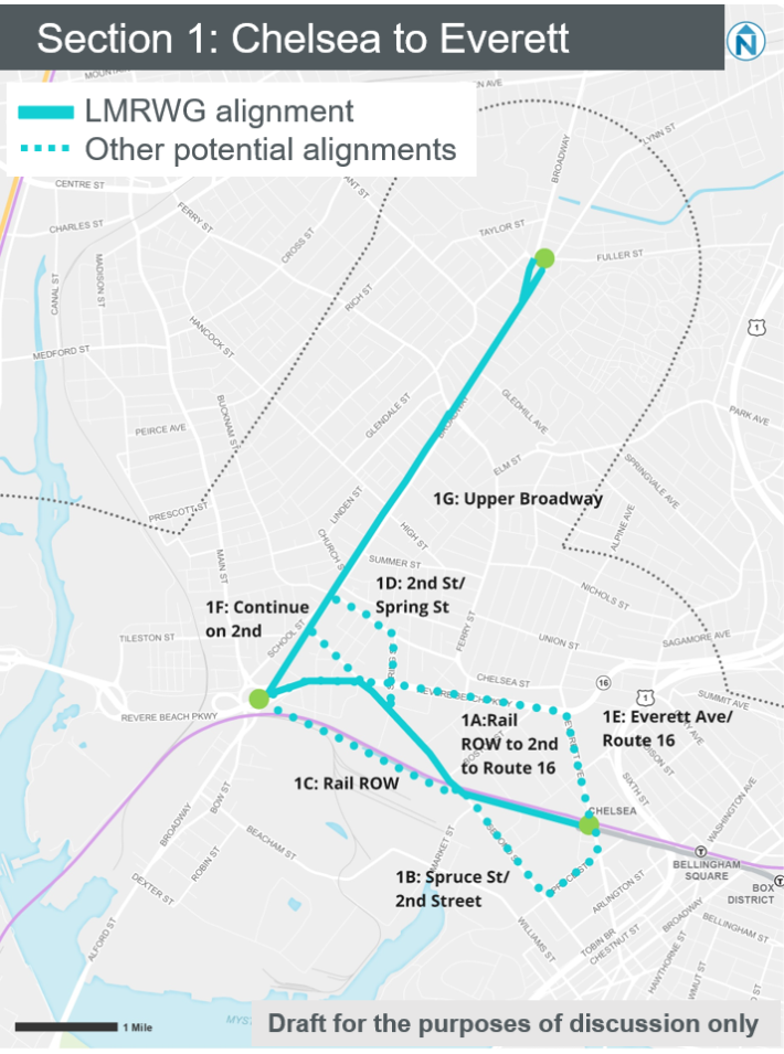 Silver Line Extension Analysis: potential routes through Everett.