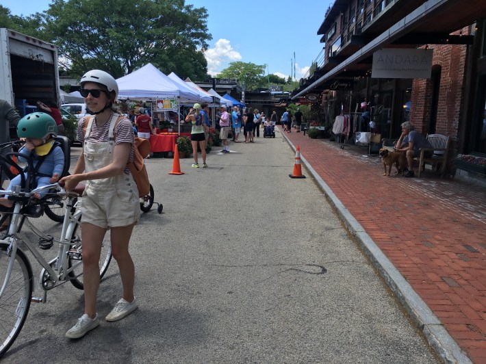 A farmers' market in downtown Newburyport.