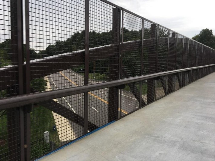 The new Cochituate Rail Trail bridge over Route 9 in Natick.